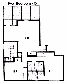 2Bed/2Bath floor plan